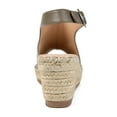 thumbnail image 4 of Journee Womens Crew Wedge Heel Espadrille Sandals, Widths Available, 4 of 10