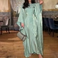 thumbnail image 2 of Spring Summer Sparkling Oversized Long Dress Women Batwing Sleeve Plus Size Robe, 2 of 11