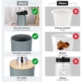 thumbnail image 5 of 9Pcs Grey Bathroom Accessories Set with Trash Can,Toilet Brush,Toothbrush Holder, Lotion Soap Dispenser, Soap Dish,Toothbrush Cup,Vanity Tray,Qtip Holder, 5 of 7