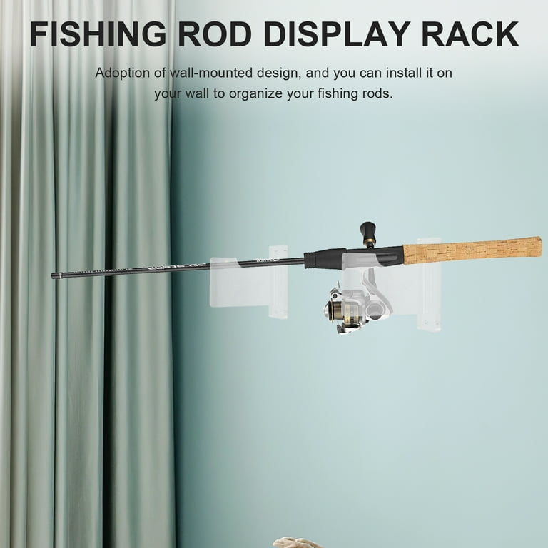 acrylic tube for fishing pole wall display Rod Mount Holder – 1 Pair Kit, Horizontal Stand Home, Living Room rod tubs LOLIPPYY 1Pair Acrylic Fishing Rod