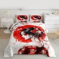 thumbnail image 2 of Castle Fairy Japanese Geisha Twin Comforter Sets,Cherry Blossom Sakura Bedding Set, 2 of 8