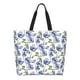 thumbnail image 1 of Disketp Blue Flax Flowers Bolsa Tote Estampada para Mujer, Bolso de Hombro y de Mano para Compras y Viajes, 1 of 8