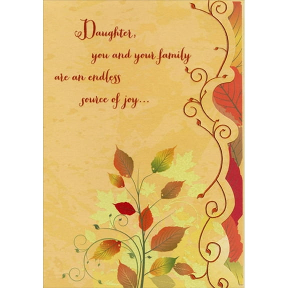 Happy Thanksgiving Daughter Greeting Card w/Envelope