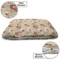 thumbnail image 3 of Birds Pet Bed, Doodled Chickens with Red Ducklips Scribbled Tails and Heart, Chew Resistant Pad for Dogs and Cats Cushion with Removable Cover, 24" x 39", Taupe Beige, by Ambesonne, 3 of 4