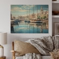 thumbnail image 2 of Designart "The Mediterranean Harbor of Valencia, Spain III" Nautical & Beach Print on Natural Pine Wood, 2 of 5