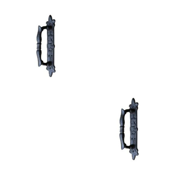 Naiovety Manija de puerta decorativa gruesa, fácil instalación, fuerte resistencia a la corrosión, manija de puerta artesanal de hierro 7212 siete mil doscientos doce 2piezas