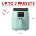 thumbnail image 2 of 2.6 Qt., Aqua – Compact Air Fryer for Healthier Food in Minutes, Ideal for Small Spaces - Auto Shut Off, Digital,, 2 of 4