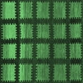 thumbnail image 1 of Ahgly Company Indoor Square Abstract Emerald Green Modern Area Rugs, 3' Square, 1 of 4