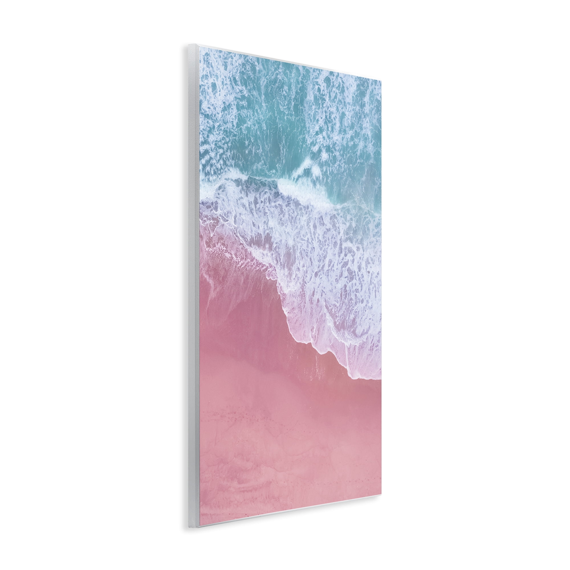 Stupell Industries Pink Surf Tide Landscape & Nature Photography Unframed Art Print Wall Art, 13 x 19
