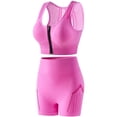 thumbnail image 3 of HBGVBA 2 Piece Yoga Outfits Set,Active Wear Suits for Women,Solid Color Summer Workout Yoga Cami Top Comfortable Sports Bra Shorts Gym Outfit Set, 3 of 4
