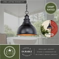 thumbnail image 6 of Delano 1 Light Bronze Gold Farmhouse Outdoor Barn Dome Pendant, 6 of 11