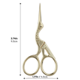 thumbnail image 5 of Rainbow Stork Eyebrow Scissors - 3.74in Stainless Steel Scissors for Hair, Eyelashes, Nose & Everyday Use, 5 of 5