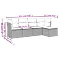 thumbnail image 2 of vidaXL 5 Piece Garden Sofa Set with Cushions Beige Poly Rattan, 2 of 5