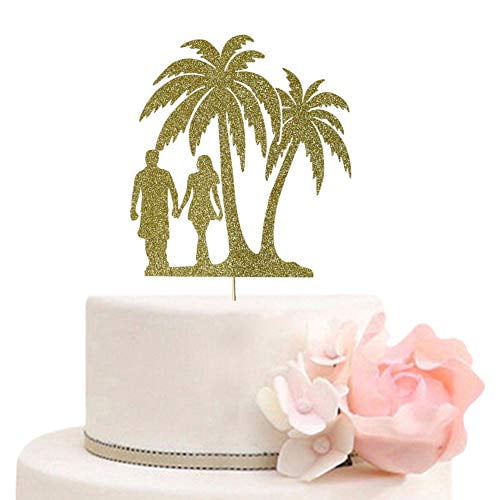 Love Cake Topper Sparkle Glitter Gold Wedding Decorating Engagement Party  ^D 