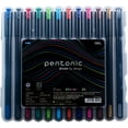 thumbnail image 2 of Pentonic Multicolor Gel Pen With Hard Box Case (0.6 mm-1.0 mm, Black Body, 12 Pcs Set), 2 of 3