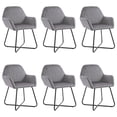 thumbnail image 2 of vidaXL Dining Chairs Upholstered Chair with Metal Legs for Living Room Velvet, 2 of 72