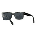 thumbnail image 3 of Men's Rectangular Sunglasses Matte Finish Half Wood Print Black Gray UV400, 3 of 4