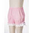 thumbnail image 5 of Yruioon Kids Girls Dance Shorts Pumpkin Bloomers Ruffle Lace Bowknot Pettipant Security Short Pants Pink 150, 5 of 7