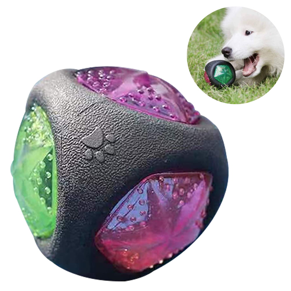 1Pcs Light-Up Spinny Balls Dog Cat Catch Ball LED Flashing Sensory Blinking Toy 