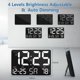 thumbnail image 3 of Clock Digital Clock, 30cm Large LED Screen Digital Wall Clock, Adjustable Brightness, Day and Date, Indoor Temperature, Snooze, 12/24 Hours, for Home, 3 of 5