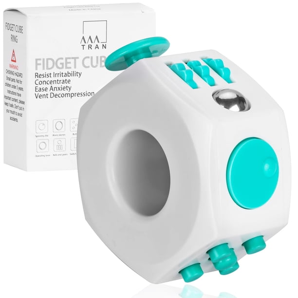 Aaa Tran Fidget Cube Juguete para aliviar el estrés - Juguete inquieto de cubo infinito de 6 caras para niños adultos - Juguete sensorial de plástico ABS resistente para aliviar la ansiedad - Ideal pa