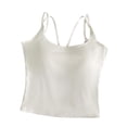 thumbnail image 4 of IUYRTFE Women Padded Tank Top with Bow Detail Scoop Neck Sleeveless Cami for Summer Layering, 4 of 8