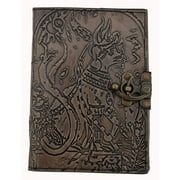 book of shadows spell book unlined leather journal sketchbook wiccan journal worrier women goddess vintage leather