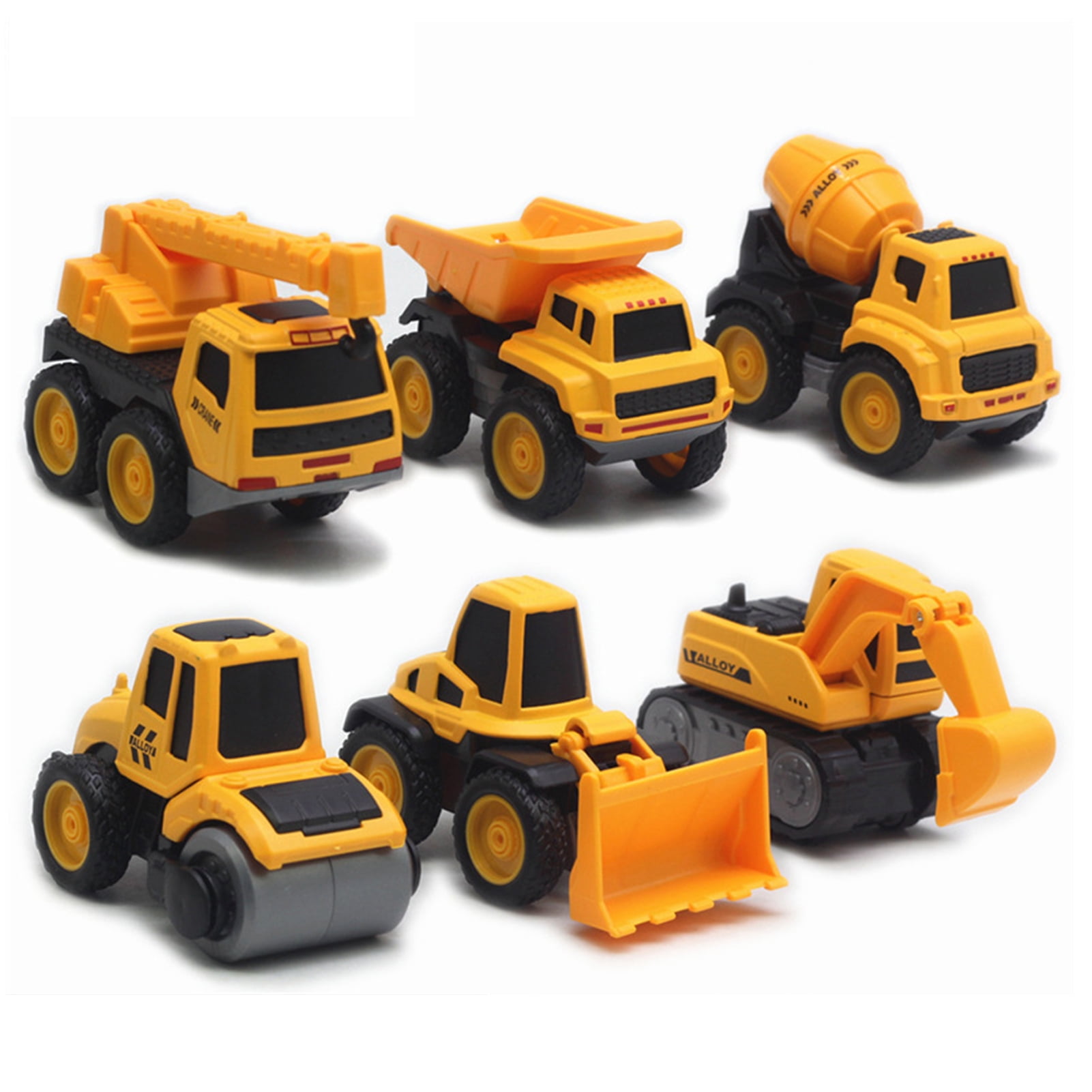 6PCS Construction Vehicle Toy Tractor Baby Toy Birthday Cake Children Excavator 6PCS Construction Vehicle Toy Tractor Baby Toy Birthday Cake Children Excavator