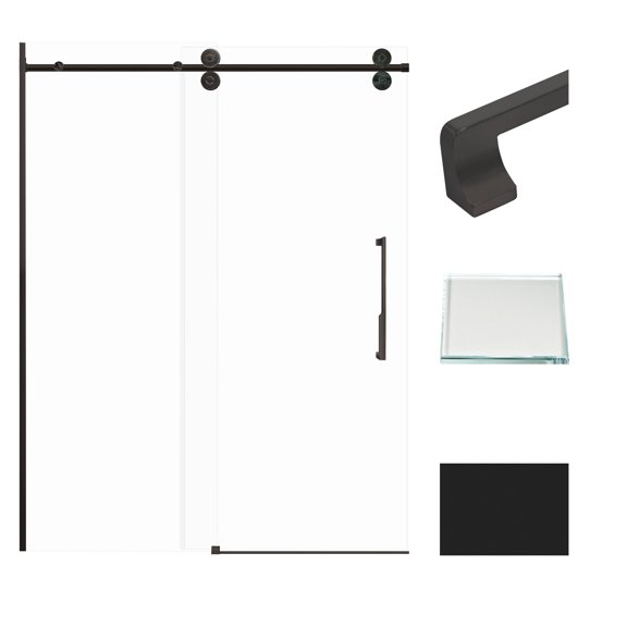 Transolid Tpbt608010l-J 80" High X 59" Wide Bypass Frameless Shower Door - Black