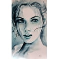 thumbnail image 2 of Kovacs, Anna Brigite 21x32 Black Ornate Wood Framed with Double Matting Museum Art Print Titled - Girl Portrait, 2 of 4
