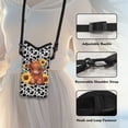 thumbnail image 5 of SEANATIVE Women Men Small Crossbody Purses Cellphone Pouch Case for Travel Phone Carrier Case Bag with Adjustable Shoulder Strap Fits Most Phones, 8 x 4 inch, Highland Calf Cow Print Sunflower, 5 of 7