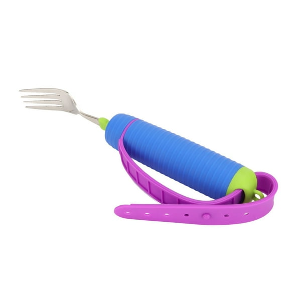 360 Degree Rotatable Fork ,Stainless Steel Adjustable Weighted Parkinsons Fork ,Anti Slip Handle Weighted Utensil, Adaptive Utensil for Elderly