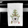 thumbnail image 3 of Carolines Treasures BB1592WTKT Christmas Tree and White English Bulldog  White Kitchen Towel Set of 2 Dish Towels 19 X, 3 of 3