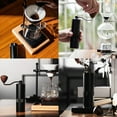 thumbnail image 4 of Adjustable Coffee Bean Grinder for Home Use Stainless Steel Manual Espresso Grinder Double Bearing Positioning With 2-in-1 Anti-slip Base Wood Hand Crank Portable Coffee Grinder for Camping Travel, 4 of 9