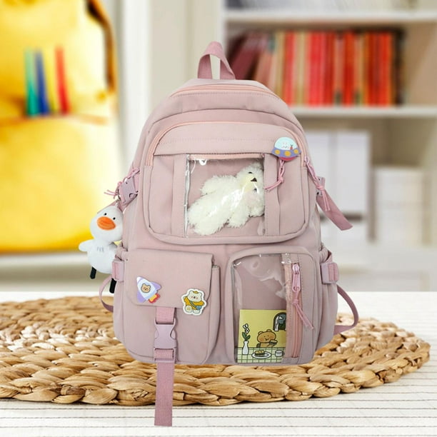 Mochila escolar para mujer mochila bonita para ninos mochila para estudiantes ninas y adolescentes Rosa Yuyangstore Bolsa escolar