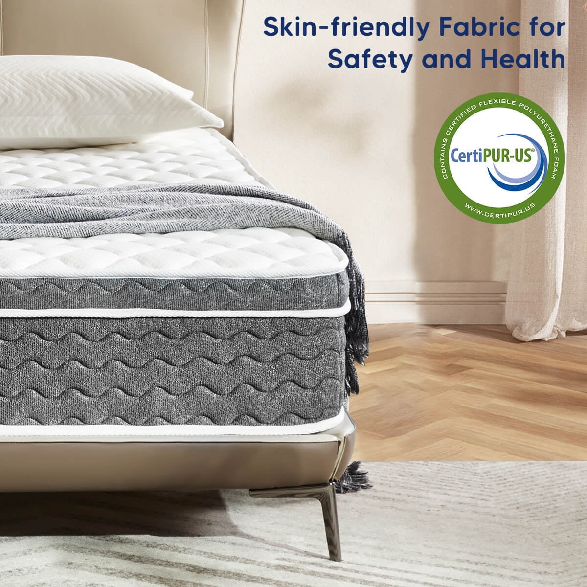 14" King Size Mattresses, Gel Memory Foam Hybrid Mattress in a Box with Independent Spring, Soft and Comfortable, Pressure Relief, CertiPUR-US Certified, Medium
