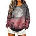 thumbnail image 4 of Meichang Oversized Sweatshirt Women Halloween Crew Neck Sweatshirt Cute Halloween Graphic Sweatshirts Long Sleeve Fall Pullover Tops, 4 of 8