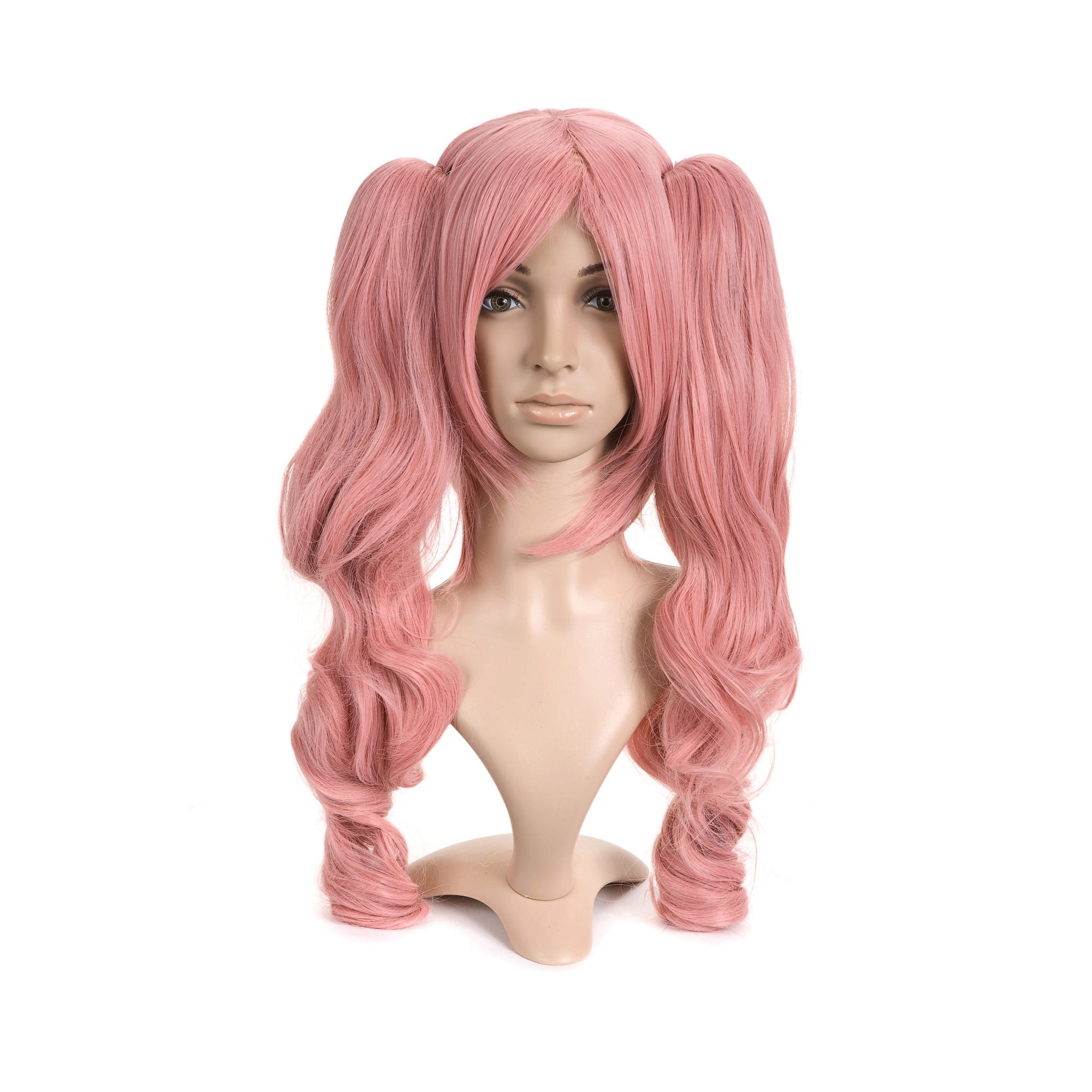 Pink Anime Costume Cosplay Wig W Long Curly Pigtails Walmart Com Walmart Com