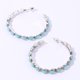 thumbnail image 3 of Guangzhoushicwz Pendientes de aro en tono plateado y turquesa sintética para mujer de Lucky Brand, 3 of 4