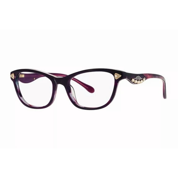Caviar Eyeglasses Cat Eye 5640 C 28 Purple Gold Frame Crystals New 53mm Italy