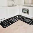 thumbnail image 3 of Black and White Kitchen Rugs Sets of 2 Non Slip Microfiber Mats for Floor Washable Farmhouse Area Rug Carpet Runner Hallway Laundry Room 17"x 47"+17"x 30", 3 of 6