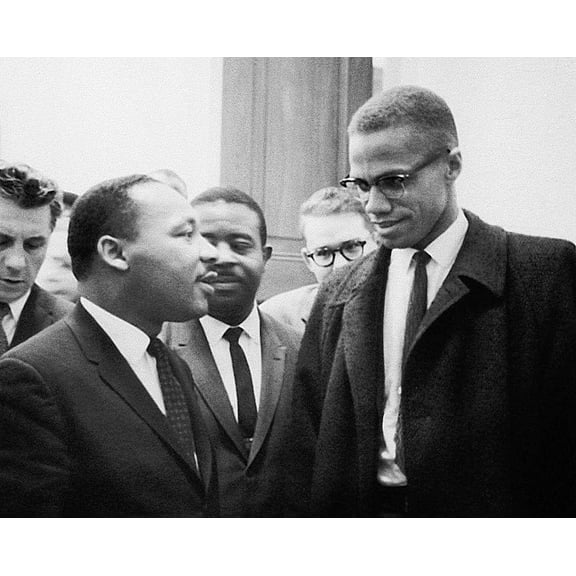 Martin Luther King Jr. & Malcolm X 1964 - 20x30 Inch Laminated Aviation Poster - Stunning Detail and Bold Colors