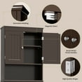 thumbnail image 2 of Over the Toilet Storage Cabinet, Lofka Space-Saving Bathroom Organizers and Storage with Adjustable Shlef & Doors, Espresso, 2 of 11