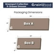 thumbnail image 3 of Grain Wood Furniture Greenport 6-Drawer Bedroom Dresser, Solid Wood with a Brushed Grey Finish, 3 of 6