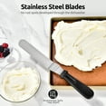 thumbnail image 3 of U-Taste Offset Spatulas Set of 3, 420 Stainless Steel Metal Angled Icing Spatula Spreader Smoother with 6/8/10 inches Length Blade and PP Plastic Handle for Cake Decorating Frosting Baking (Purple), 3 of 9