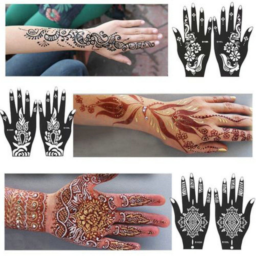 Free Vector | Ornamental henna tattoos set