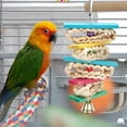 thumbnail image 4 of 2 uds mascota pájaro loro columpio paja Sepak takraw masticar juguete jaula colgante juguetes para periquitos cacatúas, 4 of 13