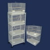 Lot of 6 Small Breeding Cages with One 4 Tie Stand - Black