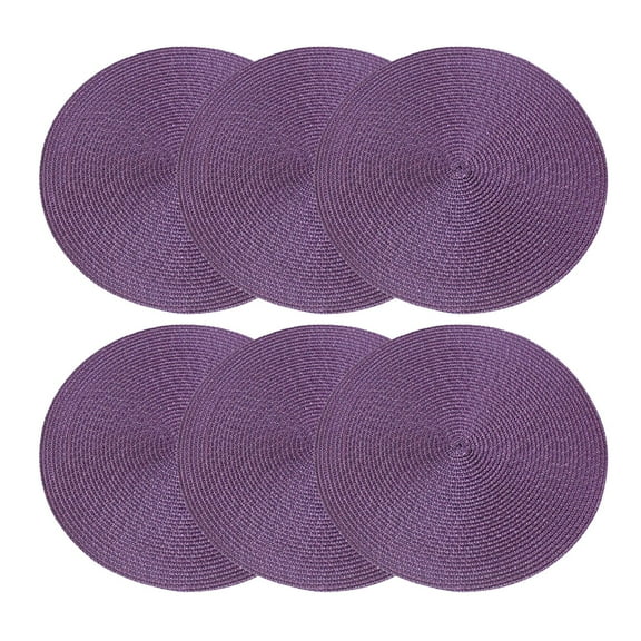 ionze Kitchen Tools Linen And Cotton Placemats Heat Insulation MATS Household Placemats Hot Proof Teacups Round Plates And Bowls Kitchen Accessories (Purple)