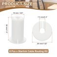 thumbnail image 2 of Uxcell Wall Grommets for Cables, Cable Routing Kit Silicone Hole Grommet Feed Through Bushings White, 2 of 7